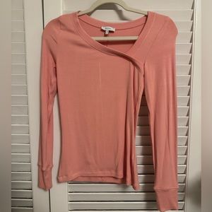 reiss coral long sleeve top